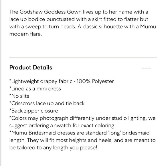 SMYM Godshaw Goddess Gown sz Small Soft Charcoal Crisp (Gray) Lace Up Back - Picture 3 of 12